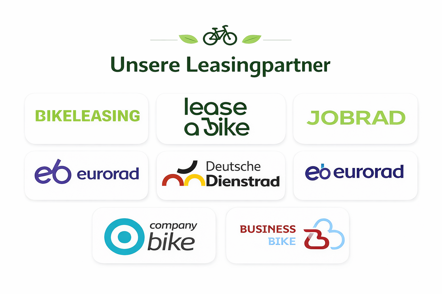 E‑Bike Modelle zum Leasing